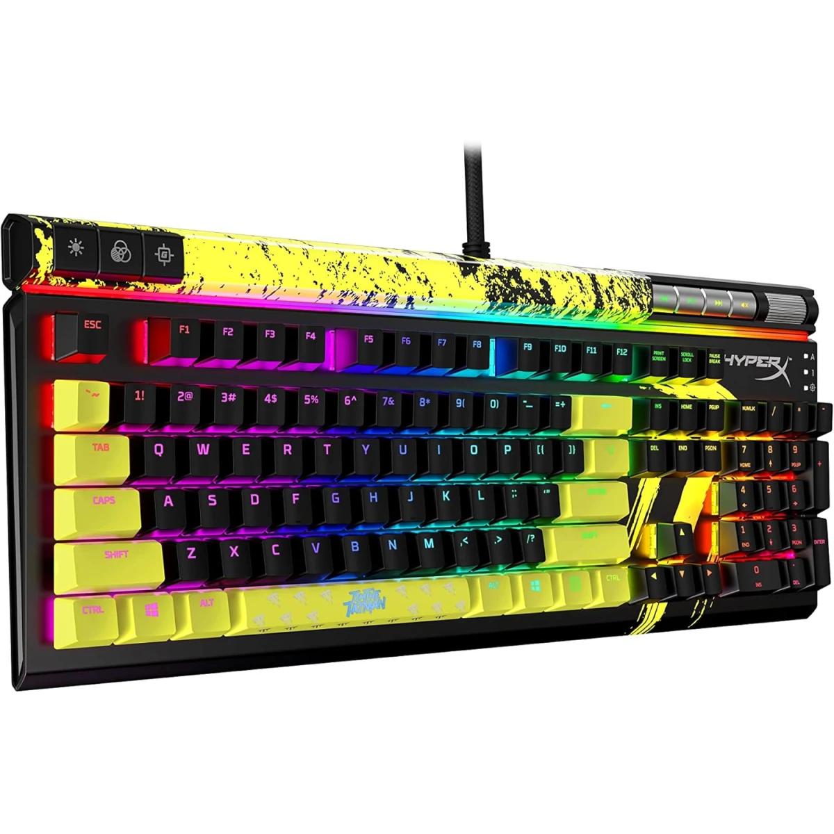 HyperX Alloy Elite 2 Red Switch RGB LED Backlit Customize Full Size 100% Anti-Ghosting 80 Million Keystrokes Mechanical Gaming Keyboard - TimTheTatman Edition