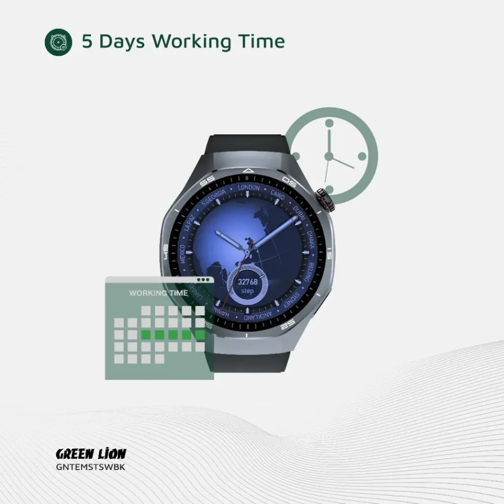 Green Lion Tech Master Smart Watch Black