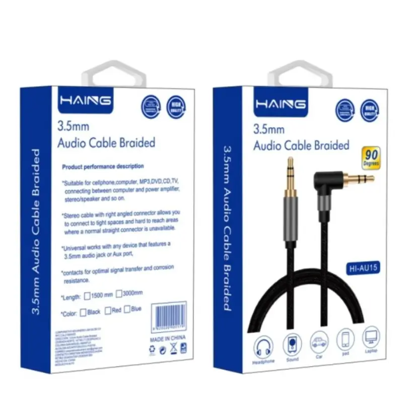 Haing DC3.5M/DC3.5MM CABLE 90 DEGREEHI-AU15