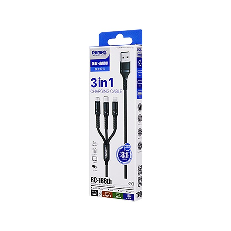 Remax RC-186TH 3 in 1 Charging Cable