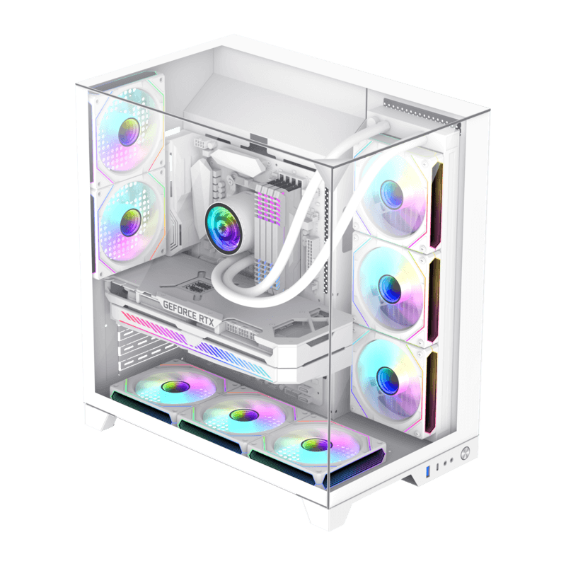 GAMEMAX Infinity Plus WH Mid Tower ATX PC Case (Fans Not Included)