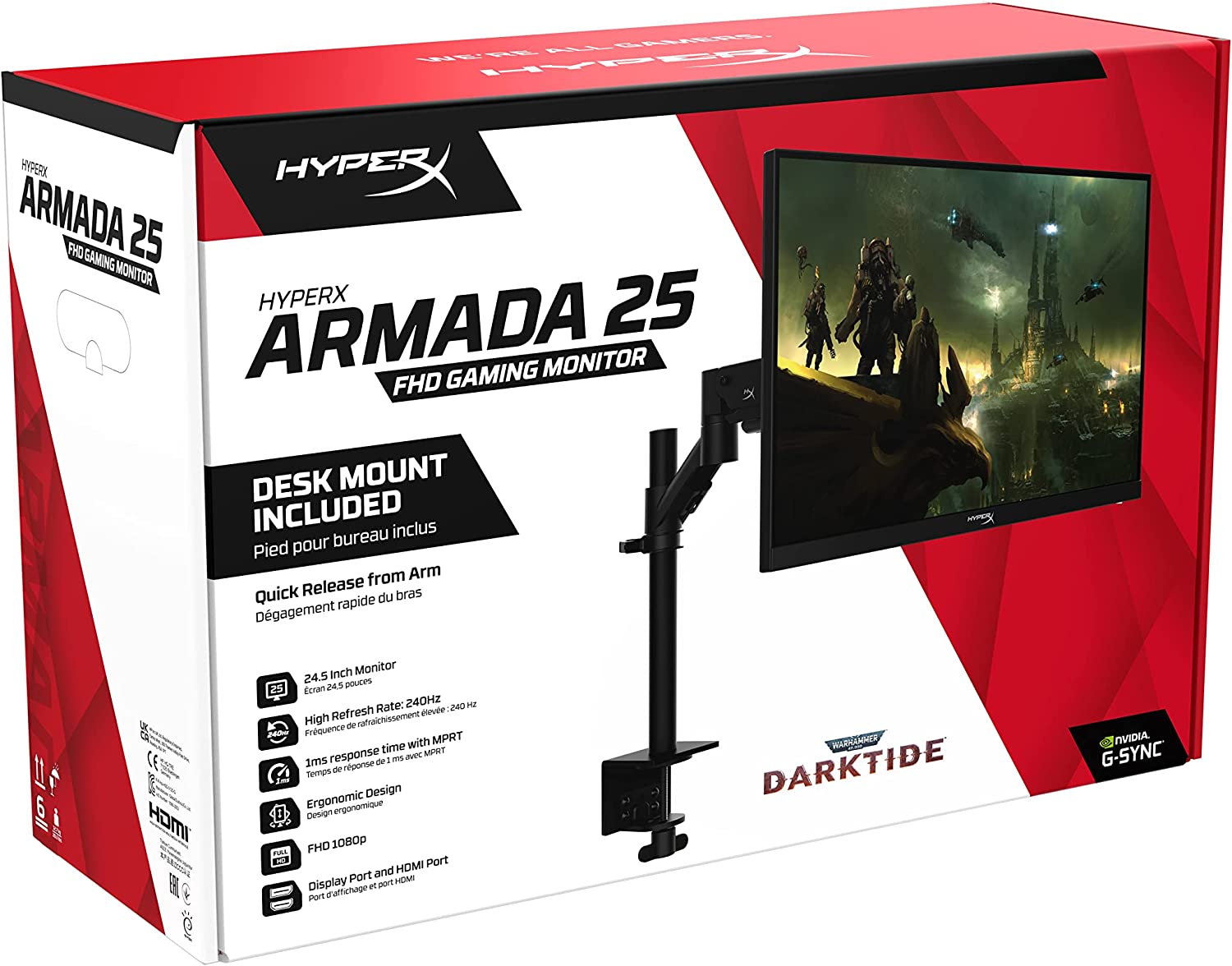 HyperX Armada 25 – 24.5-inch, FHD, 240Hz ,IPS – Gaming Monitor