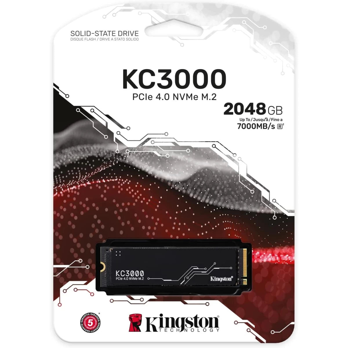 Kingston KC3000 2TB PCIe 4.0 NVMe M.2 SSD up to 7,000MB