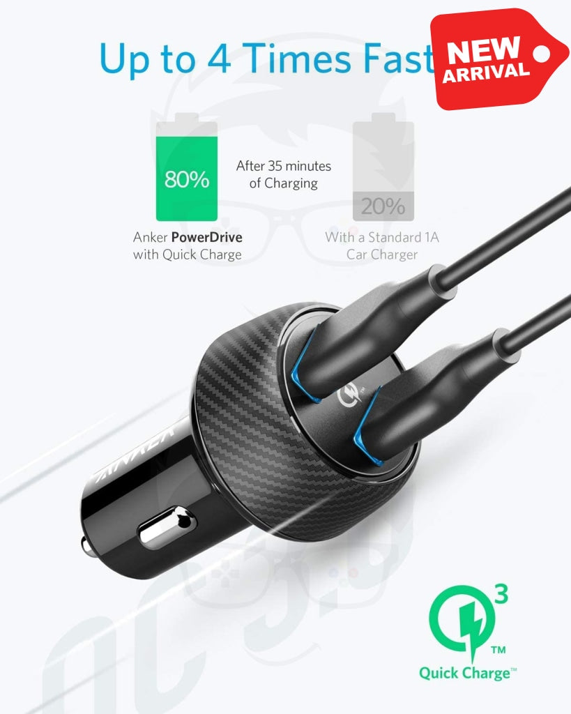 Anker PowerDrive Speed 2QC 39W Black