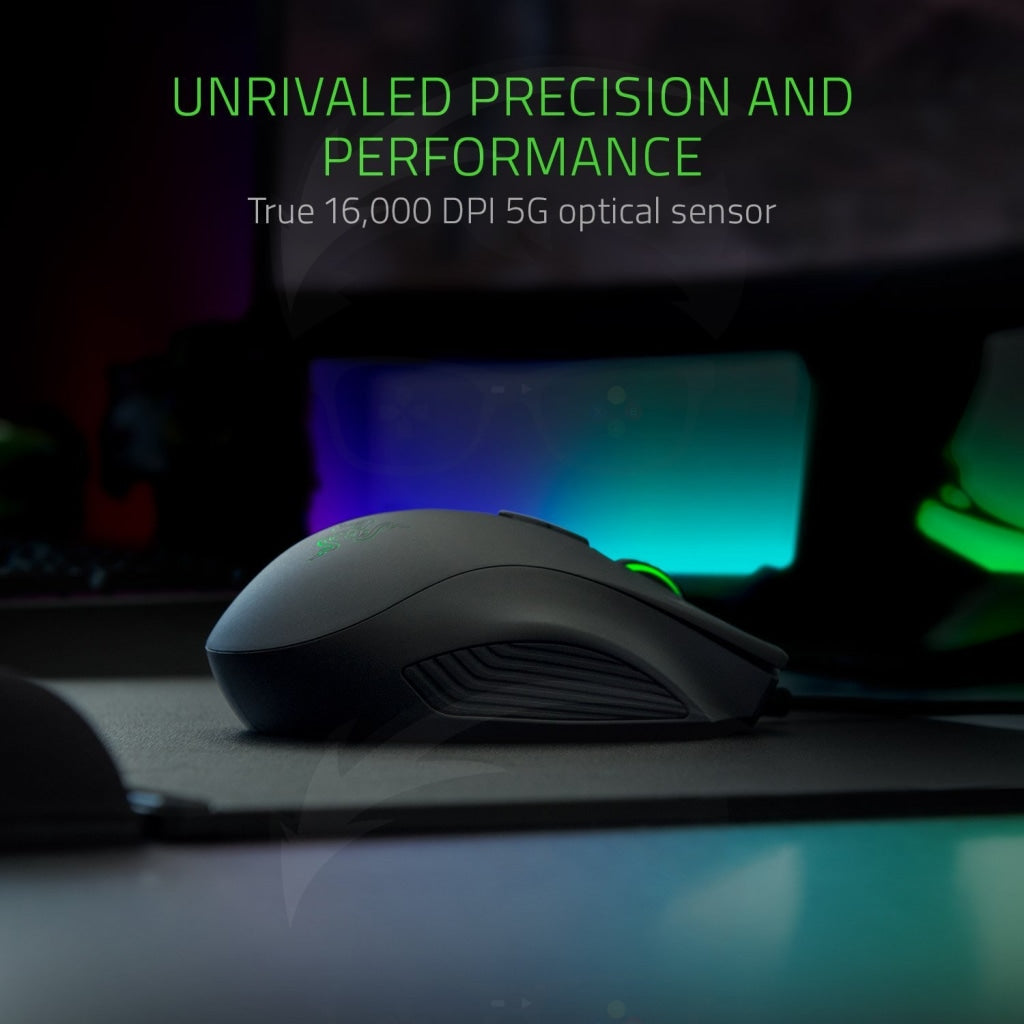 Razer Naga X Ergonomic MMO Gaming Mouse - Black