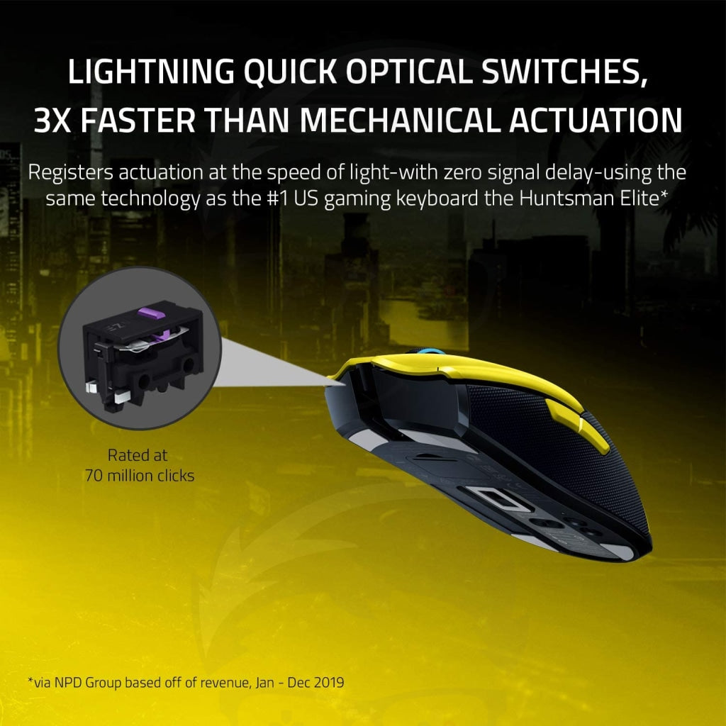 Razer Viper Ultimate Gaming Mouse HyperSpeed Wireless with Charging Dock - Cyberpunk 2077 Edition