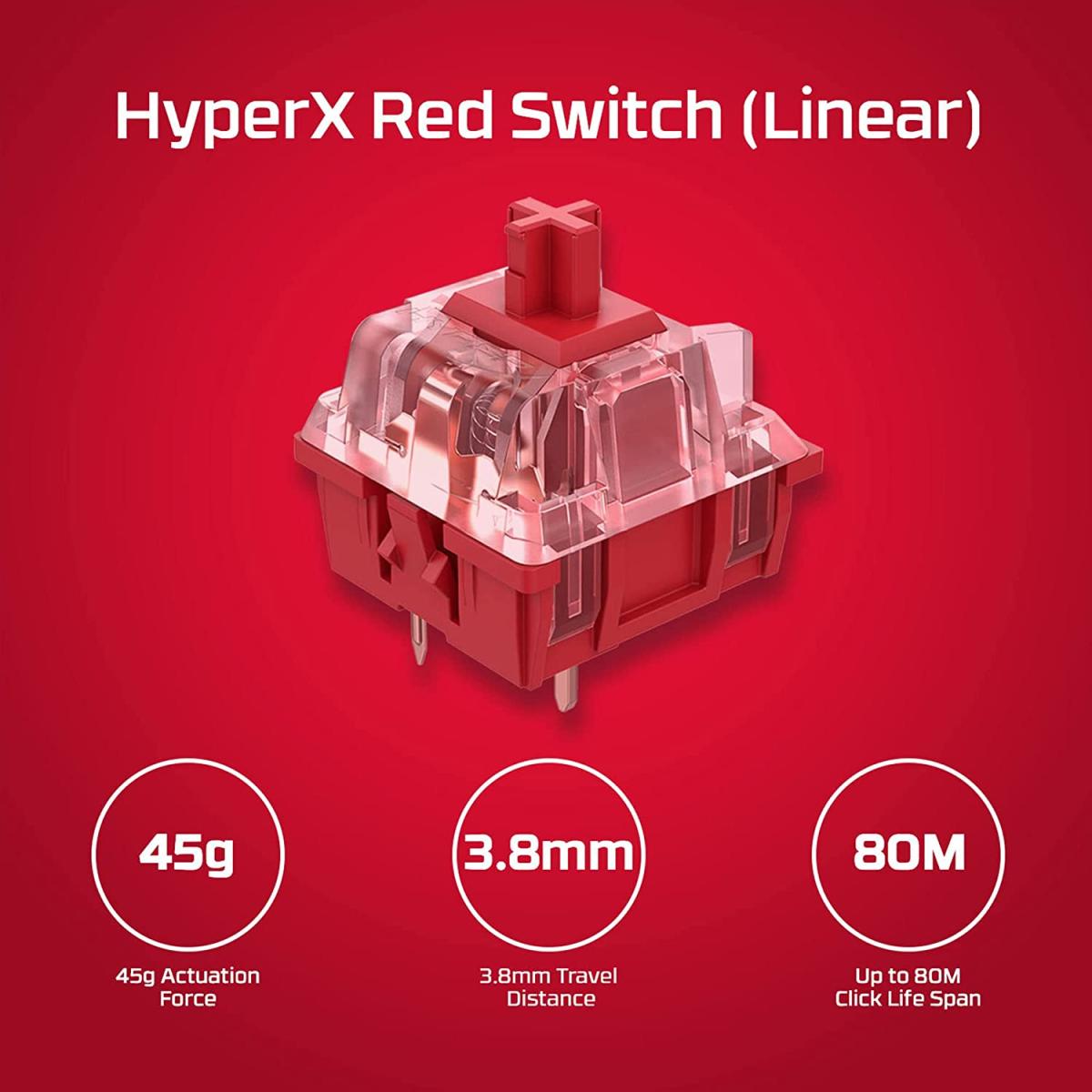HyperX Alloy Origins  PBT HX Red - Mechanical Gaming Keyboard