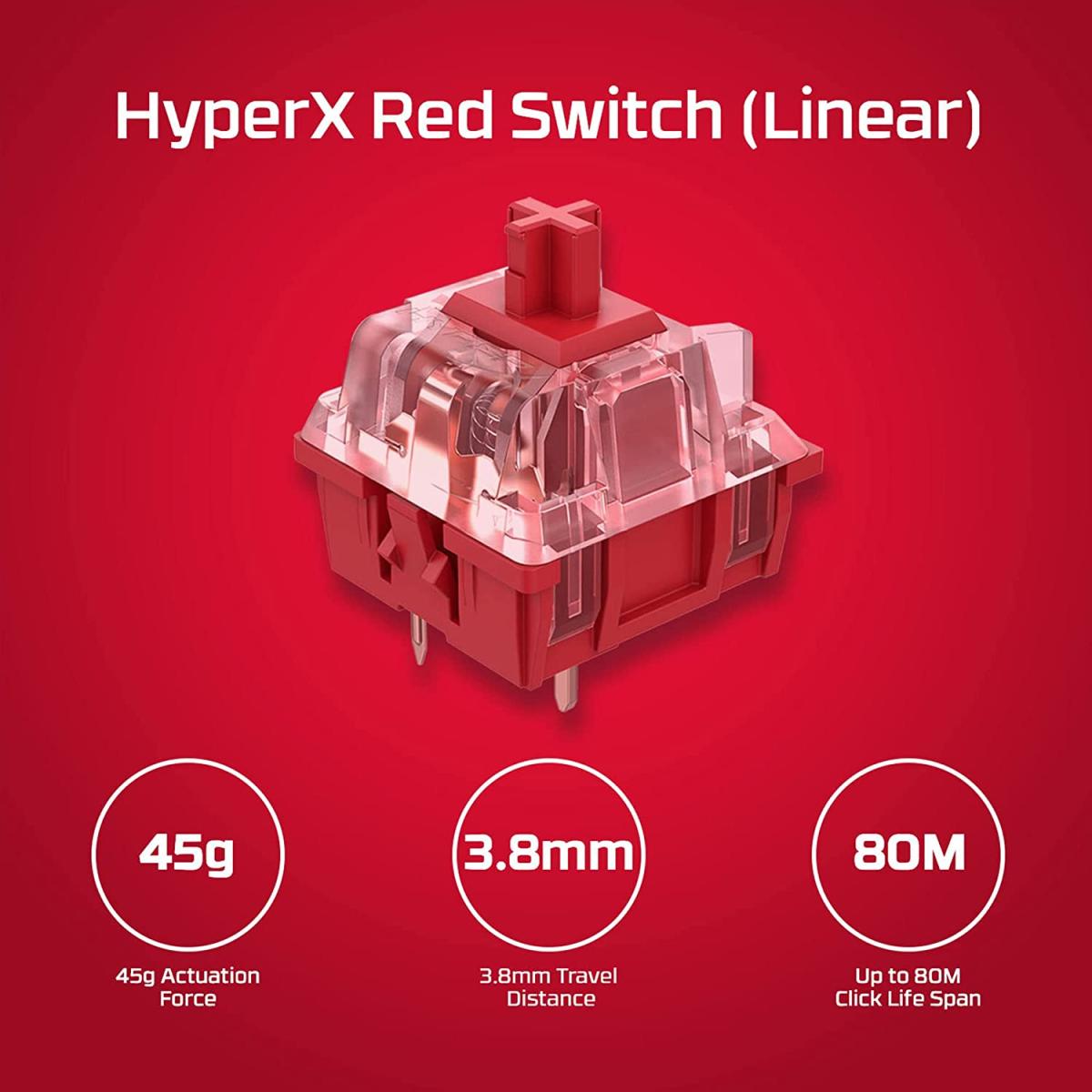HyperX Alloy Origins PBT HX Red - Mechanical Gaming Keyboard