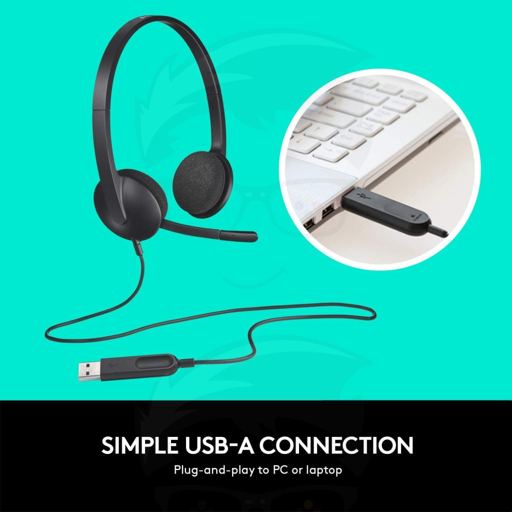 Logitech USB Stereo Headset H340 for Windows & Mac