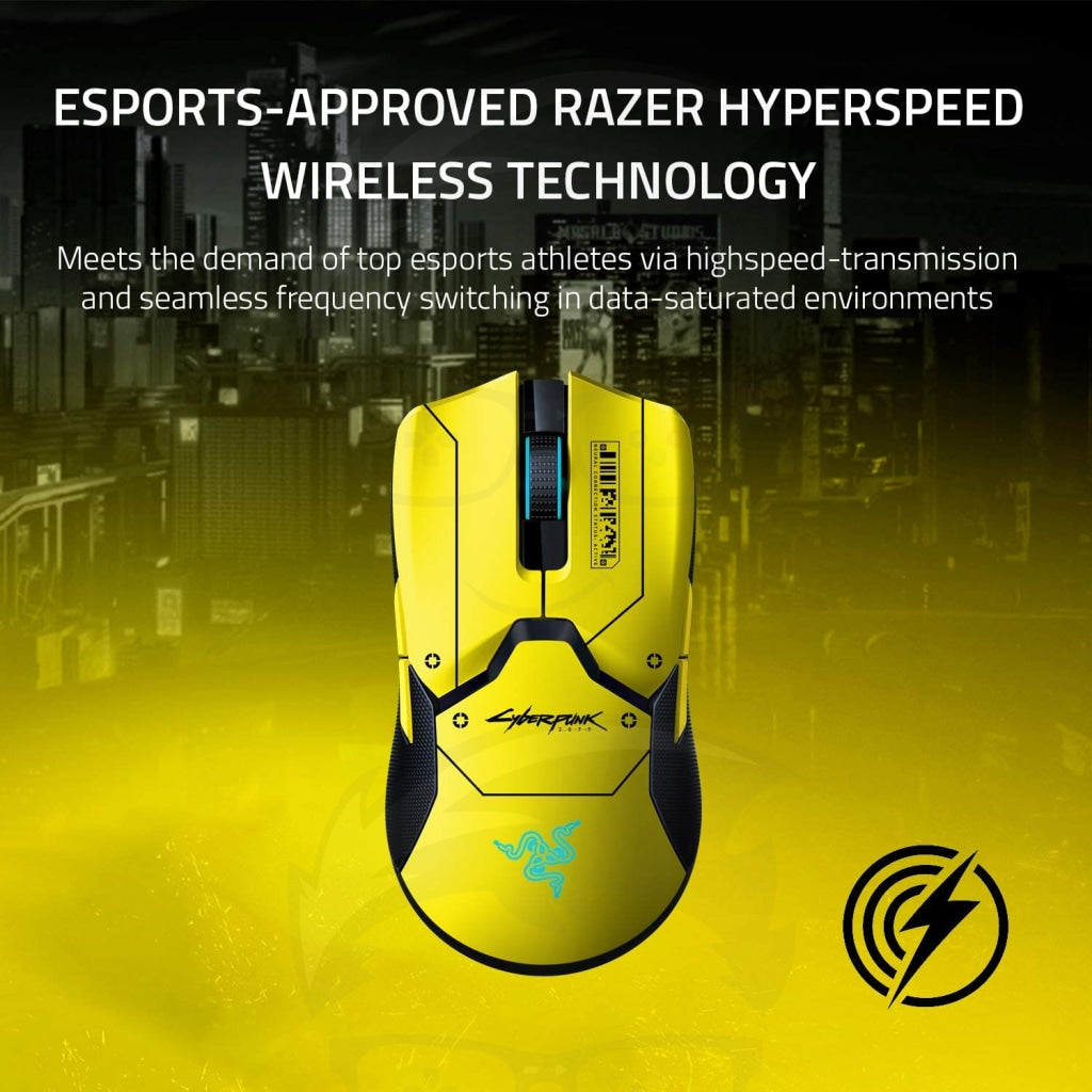 Razer Viper Ultimate Gaming Mouse HyperSpeed Wireless with Charging Dock - Cyberpunk 2077 Edition