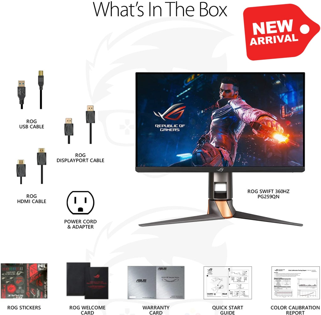 ASUS ROG 360Hz PG259QN 24.5” Gaming Monitor, 1080P Full HD, IPS, 1ms, G-SYNC
