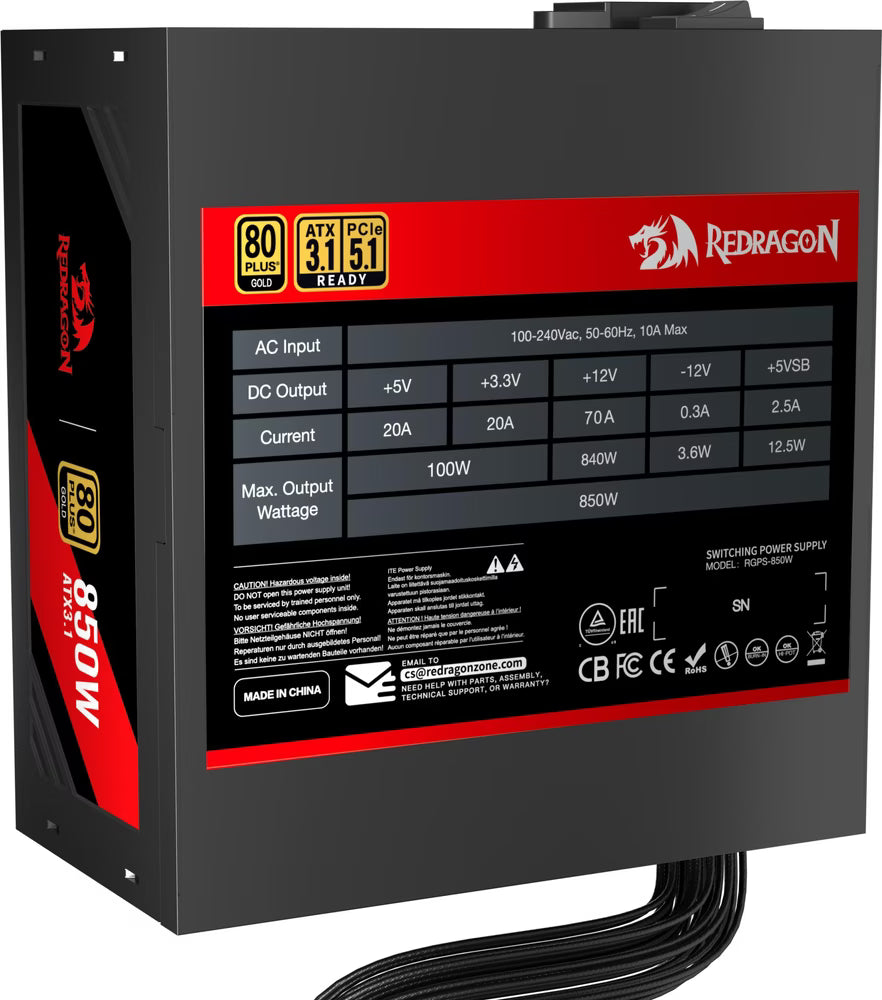 Redragon GC-PS007-SE 850W Power Supply