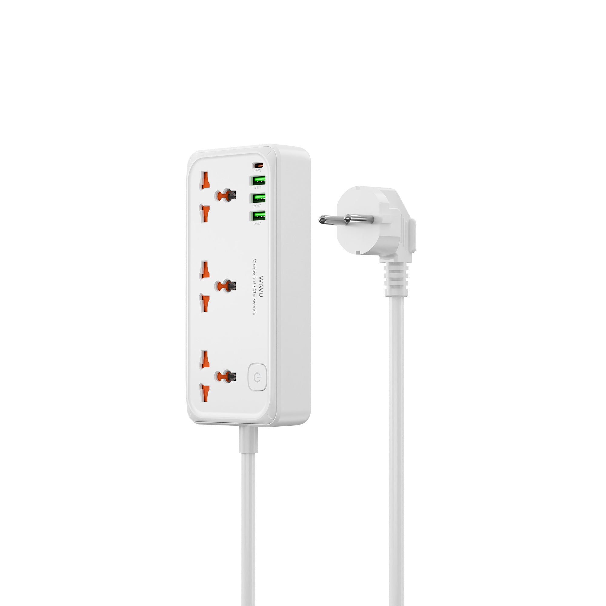 WIWU Wi-S005 EU 30W Cube Multiple Function GaN Power Strip 1C3A+3 sockets