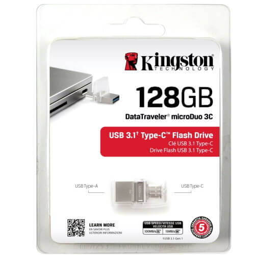 Kingston 128GB DataTraveler DUO USB 3.1 Type-C