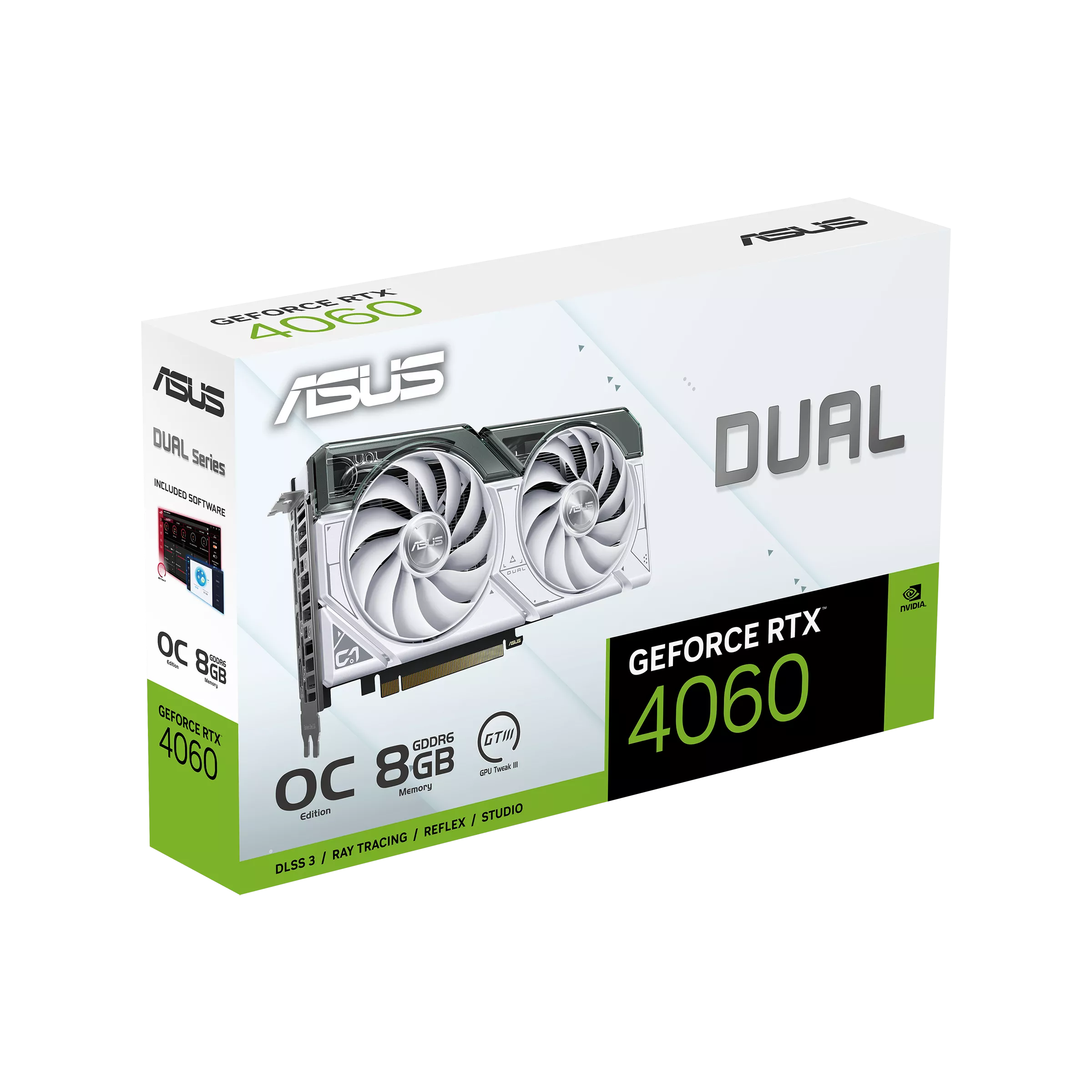 ASUS Dual GeForce RTX™4060 White OC Edition 8GB GDDR6- Graphics Card