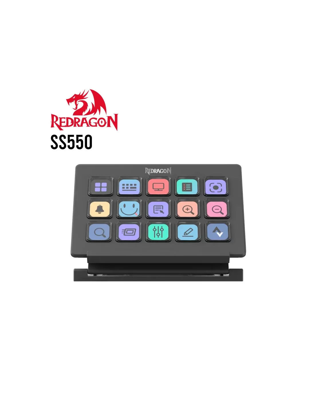 REDRAGON SS-550 STREAMCRAFT 15 CUSTOMIZABLE LED KEYS REDRAGON SS-550 STREAMCRAFT 15 CUSTOMIZABLE LED KEYS