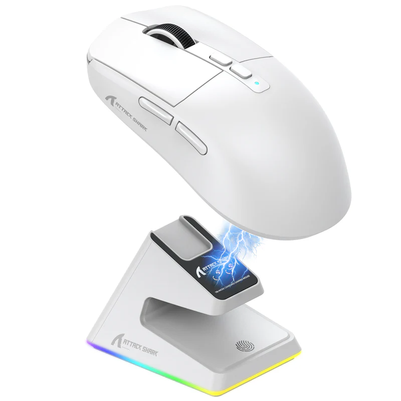 ATTACK SHARK X6 PAW-3395 Wireless Gaming Mouse - White ATTACK SHARK X6 PAW-3395 Wireless Gaming Mouse - White