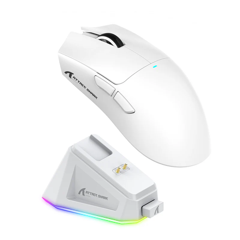 ATTACK SHARK X11 BK3633 Three Modes Wireless Gaming Mouse - White