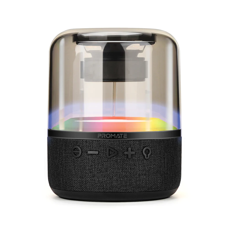 PROMATE Glitz-L BLACK HD LumiSound® 360° Surround Sound Speaker