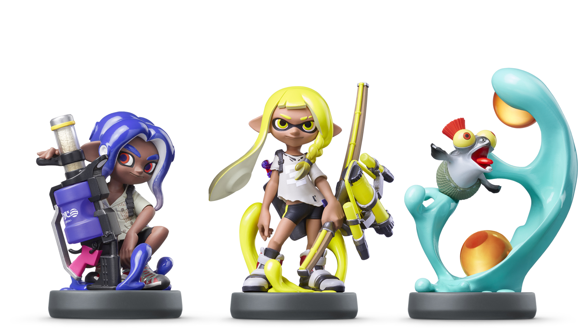 Nintendo Amiibo Splatoon 3 Blue Octoling Inkling Smallfry Set of 3 figures
