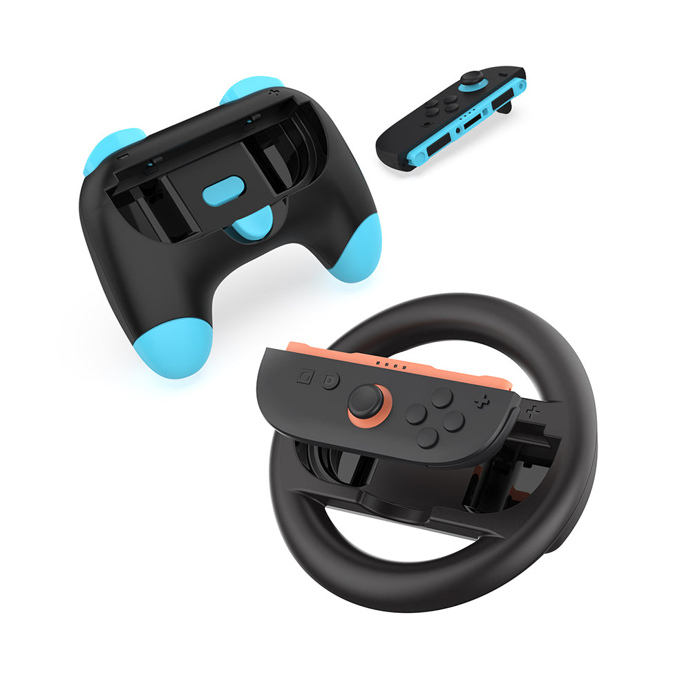 DOBE CONTROLLER GRIP AND STEERING WHEEL KIT FOR N SWITCH 2 DOBE CONTROLLER GRIP AND STEERING WHEEL KIT FOR N SWITCH 2