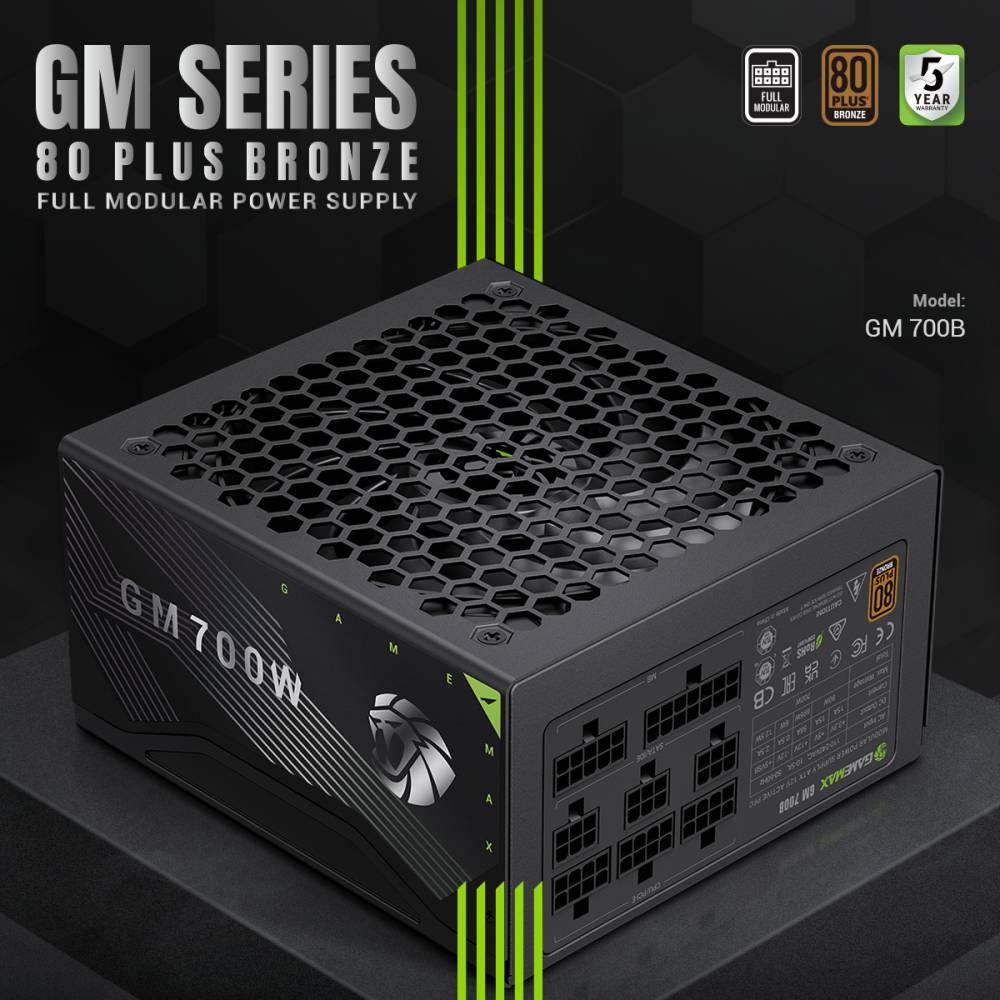 GAMEMAX GM 700B SERIES 80 PLUS BRONZE FULL MODULER POWER SUPPLY 700W