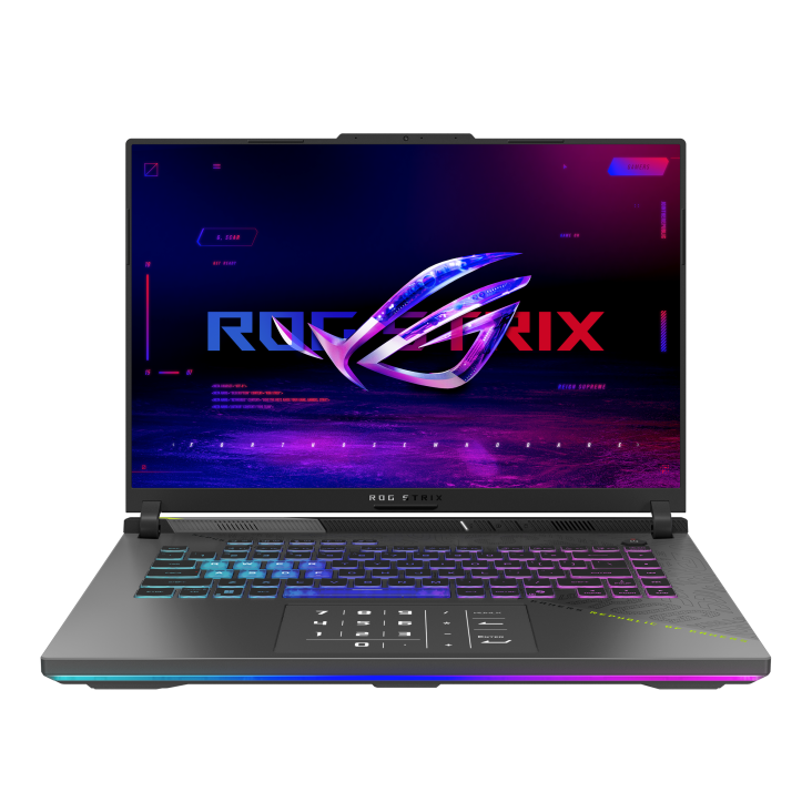 ASUS ROG Strix G16 AMD Ryzen 9 9955HX3D 144MB Cache Processor Up to 5.4GHz NVIDIA GeForce RTX 5070 Ti Laptop GPU 12GB GDDR7 32GB DDR5 16
