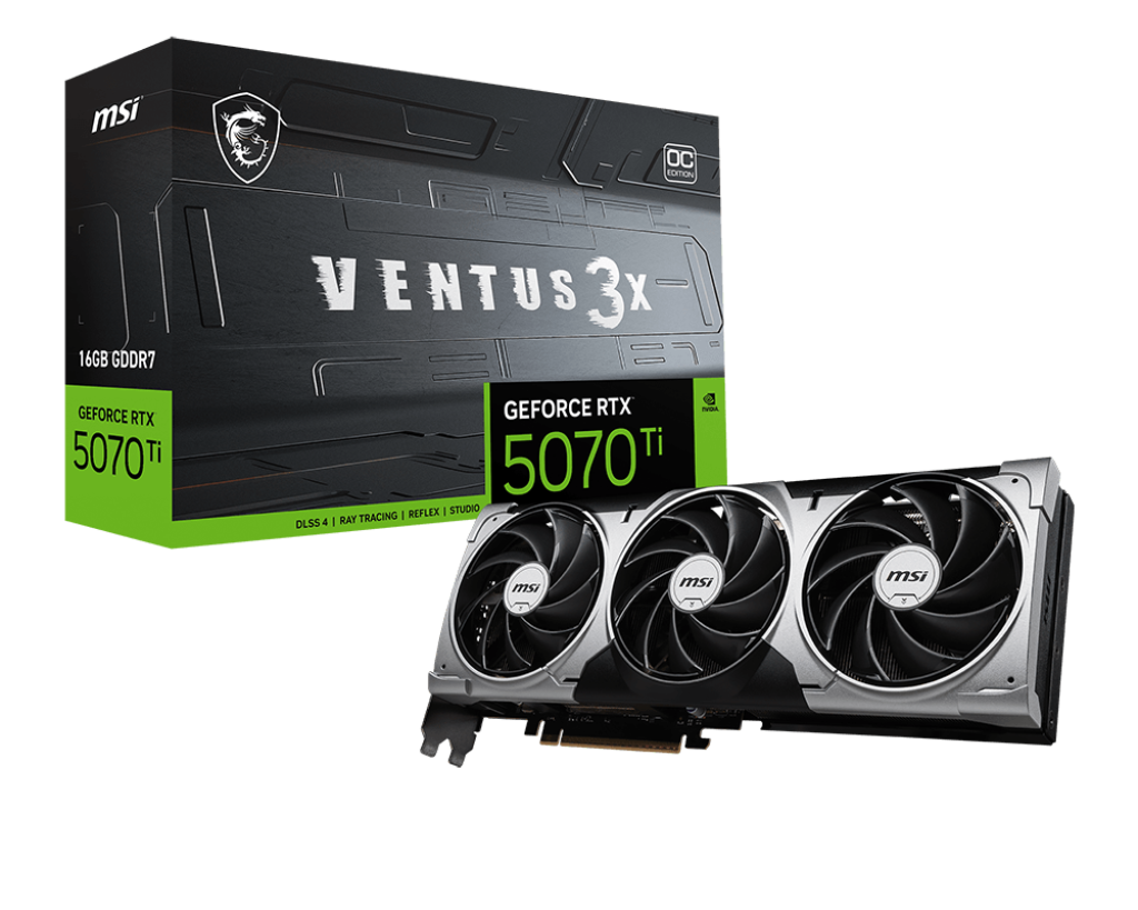 MSI GeForce RTX™ 5070 Ti 16G VENTUS 3X OC GDDR7 - Graphics Card