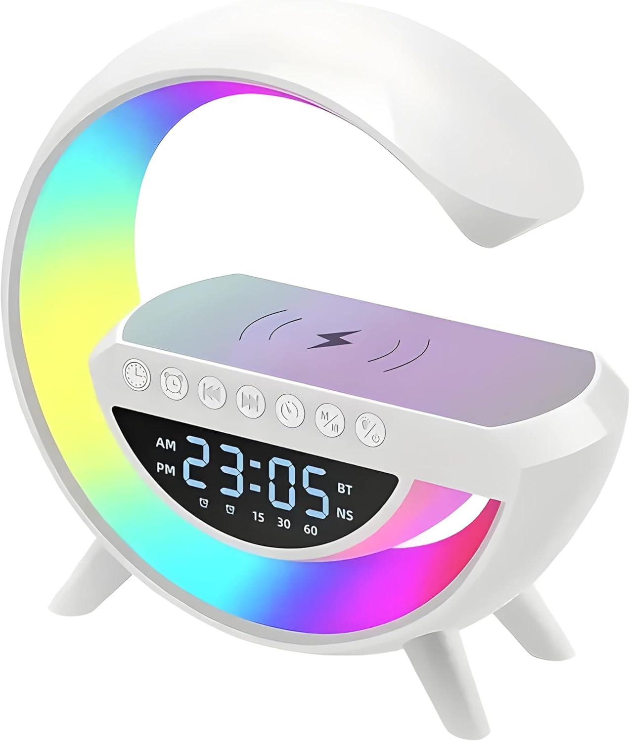 Wake-Up BT-3401 Light with Wireless Charger Bluetooth Speaker Wake-Up BT-3401 Light with Wireless Charger Bluetooth Speaker