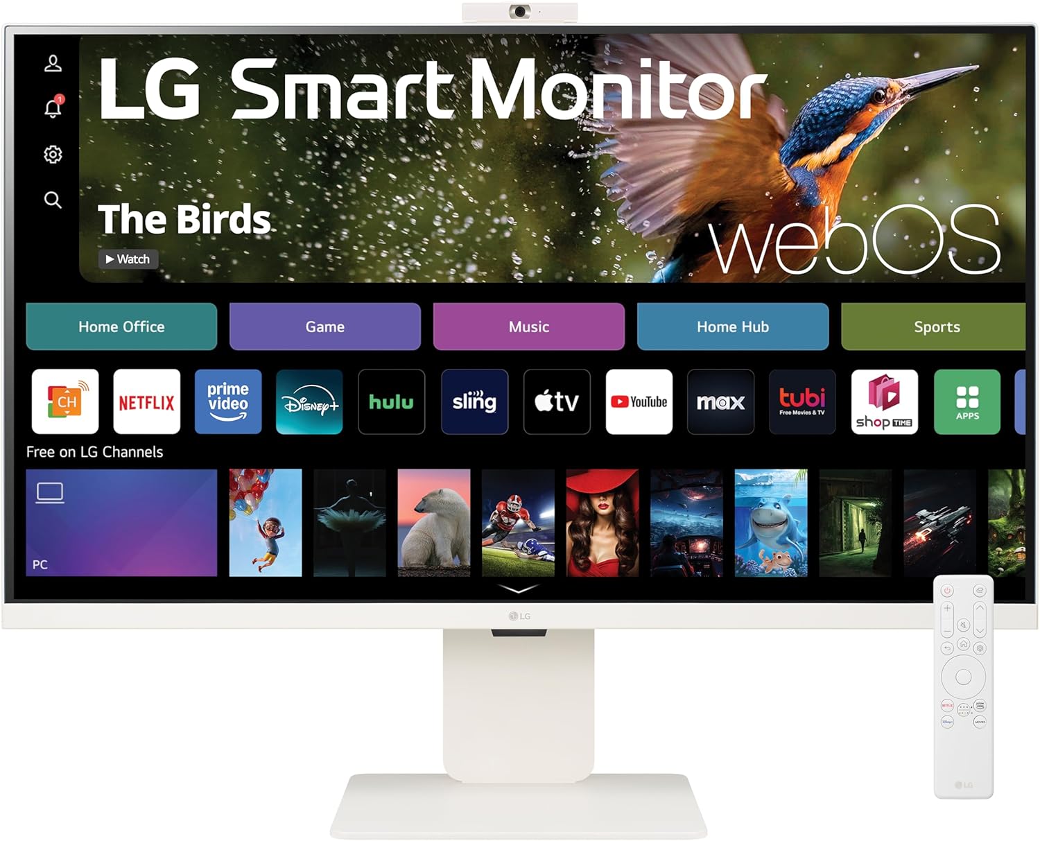 LG 32SR85U-W 32″ 4K UHD IPS Smart Monitor with webOS & Built‑in FHD Webcam