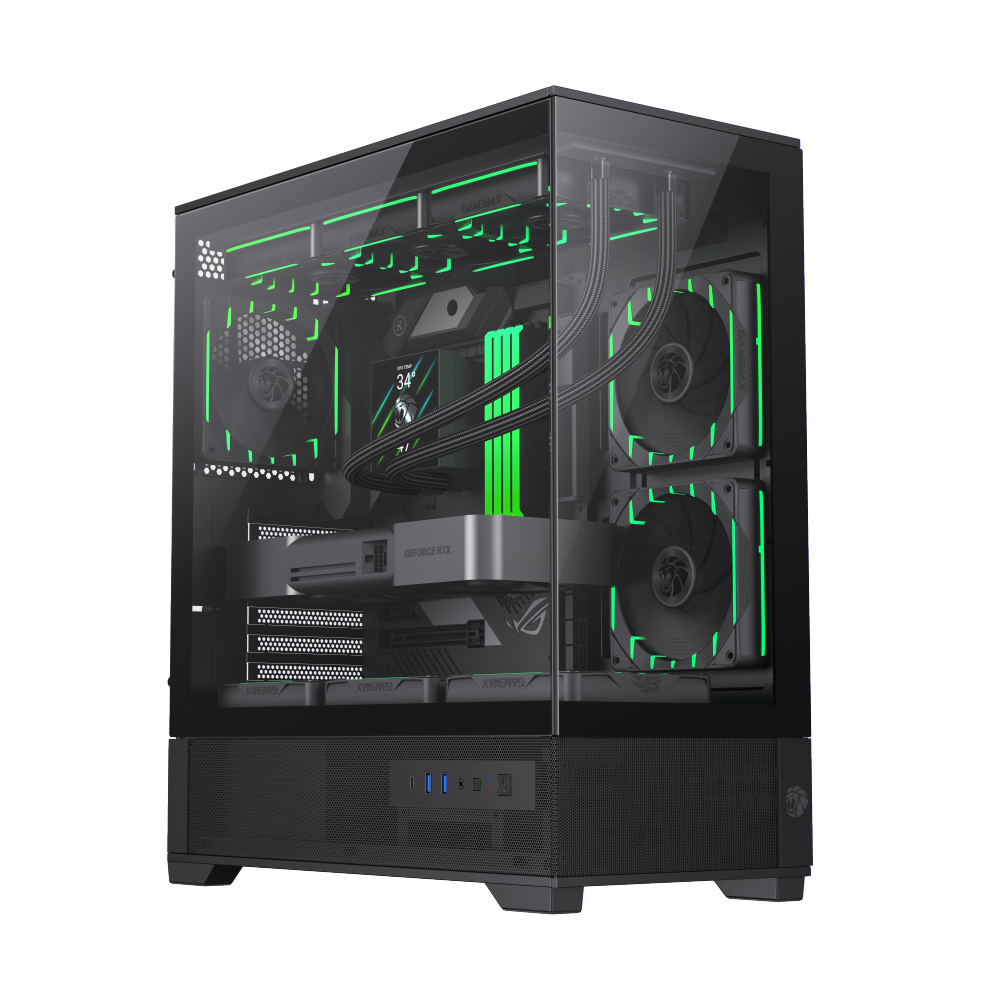 GAMEMAX VISTA 2 AB (BLACK) ATX GAMING CASE