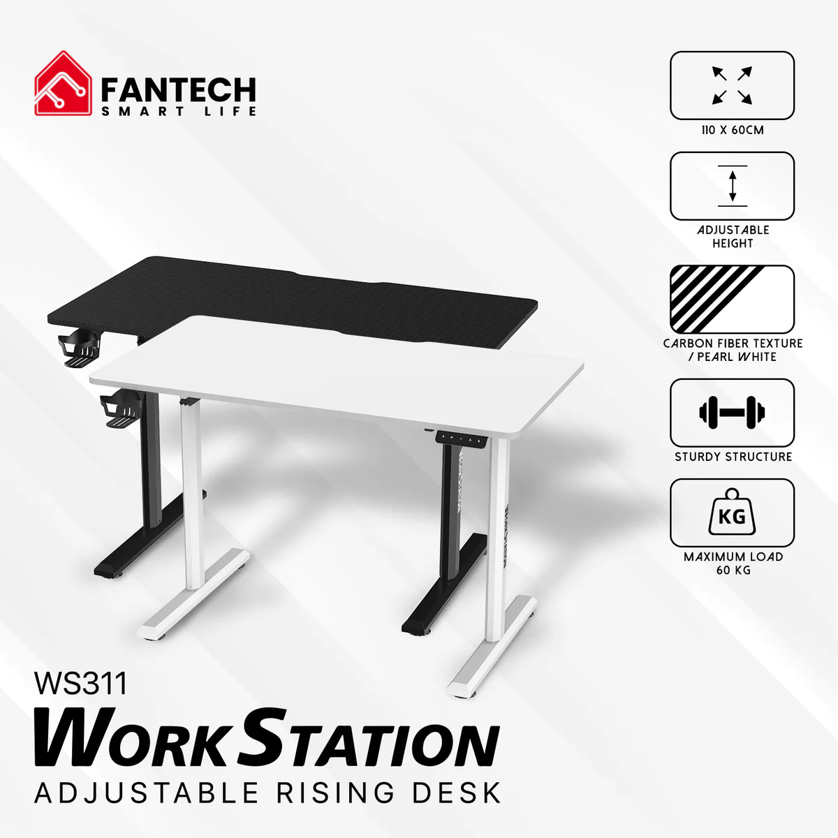 Fantech Table WS311 Work Adjustable Gaming Desk