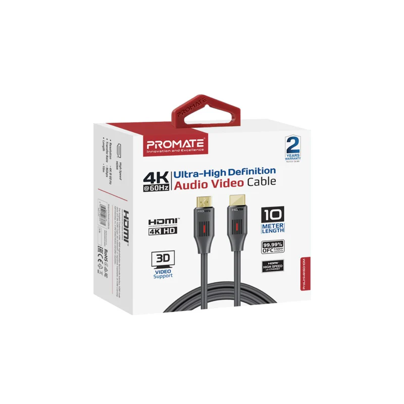Promate ProLink4K60-10M Ultra-High Definition 4K@60Hz HDMI Audio Video Cable Promate ProLink4K60-10M Ultra-High Definition 4K@60Hz HDMI Audio Video Cable