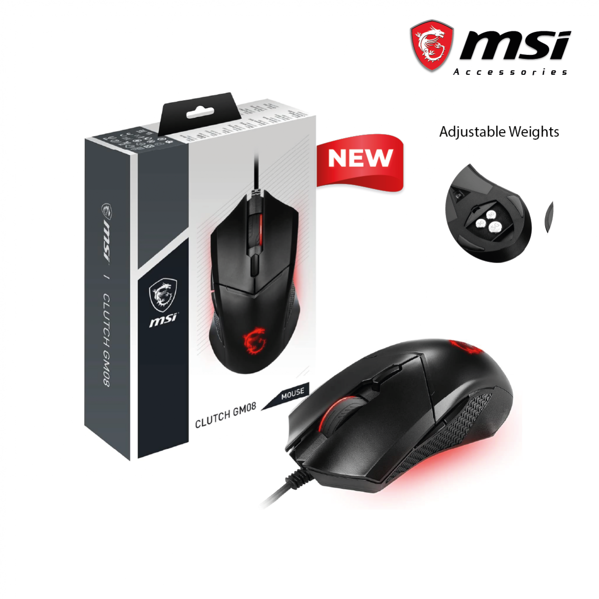 MSI Clutch GM08 4200 DPI Gaming Mouse MSI Clutch GM08 4200 DPI Gaming Mouse