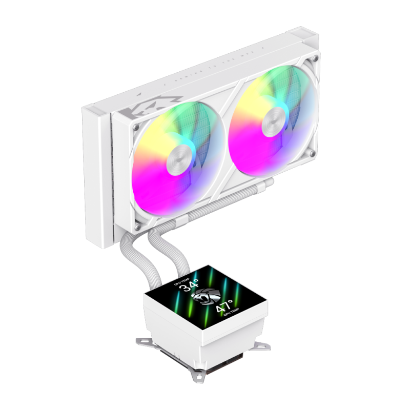 GAMEMAX GLACIER 240 LIQUID CPU COOLER WHITE