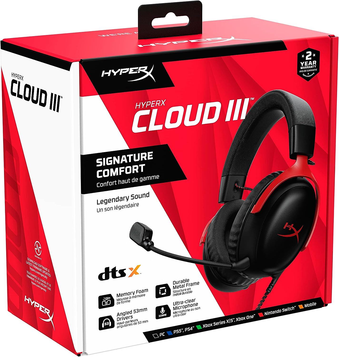 HyperX Cloud III – Wired Gaming Headset ( RED-BLACK )