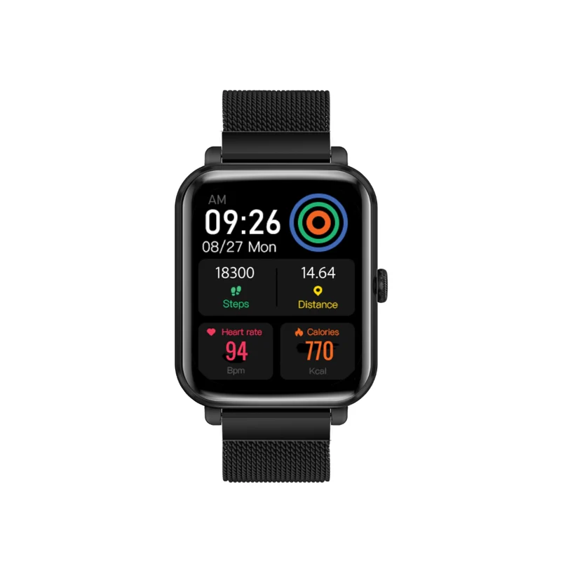 Promate PROWATCH-M18 SuperFit Smart watch with Media Storage - Black