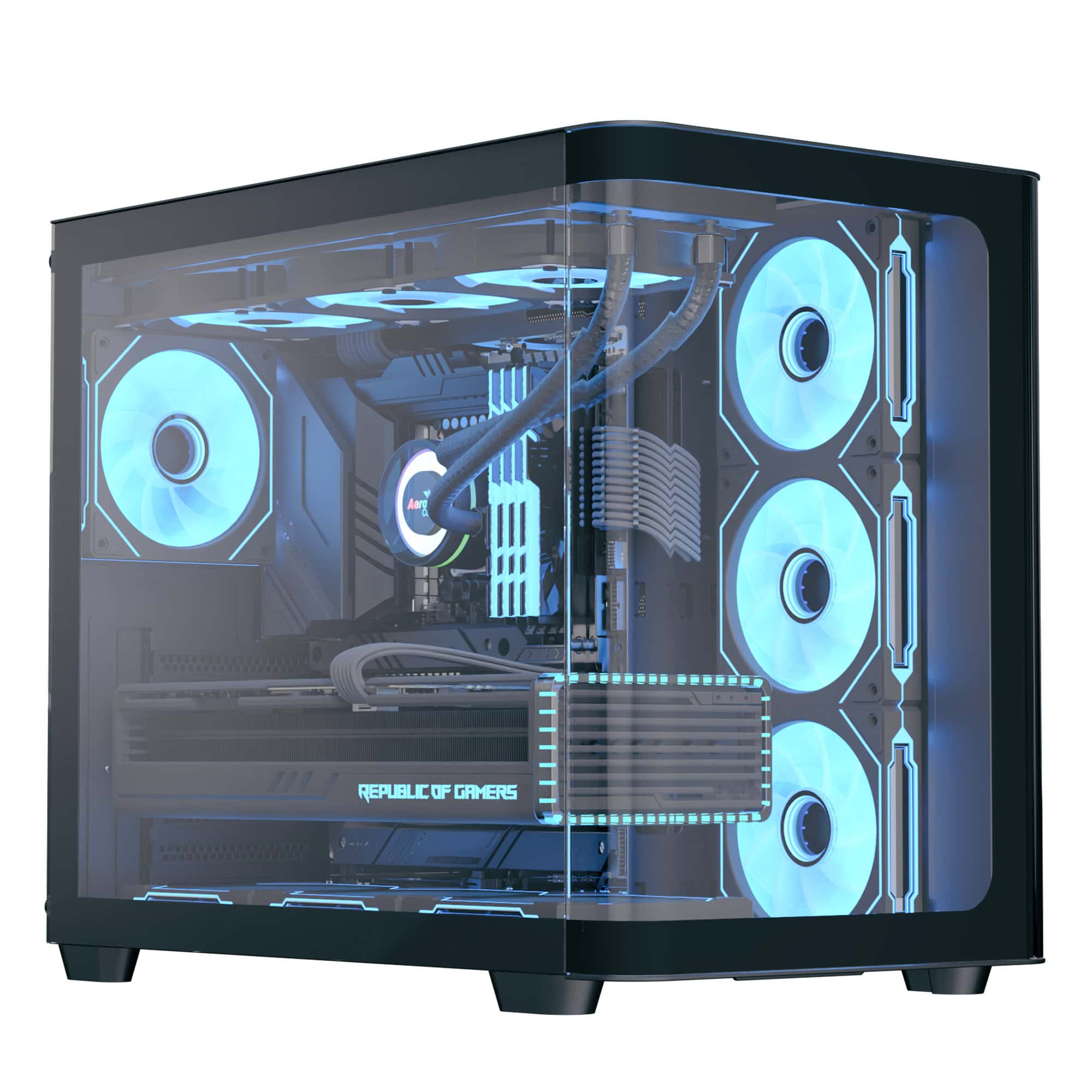 AEROCOOL P500C ARGB ATX Mid Tower Gaming Case - Black AEROCOOL P500C ARGB ATX Mid Tower Gaming Case - Black