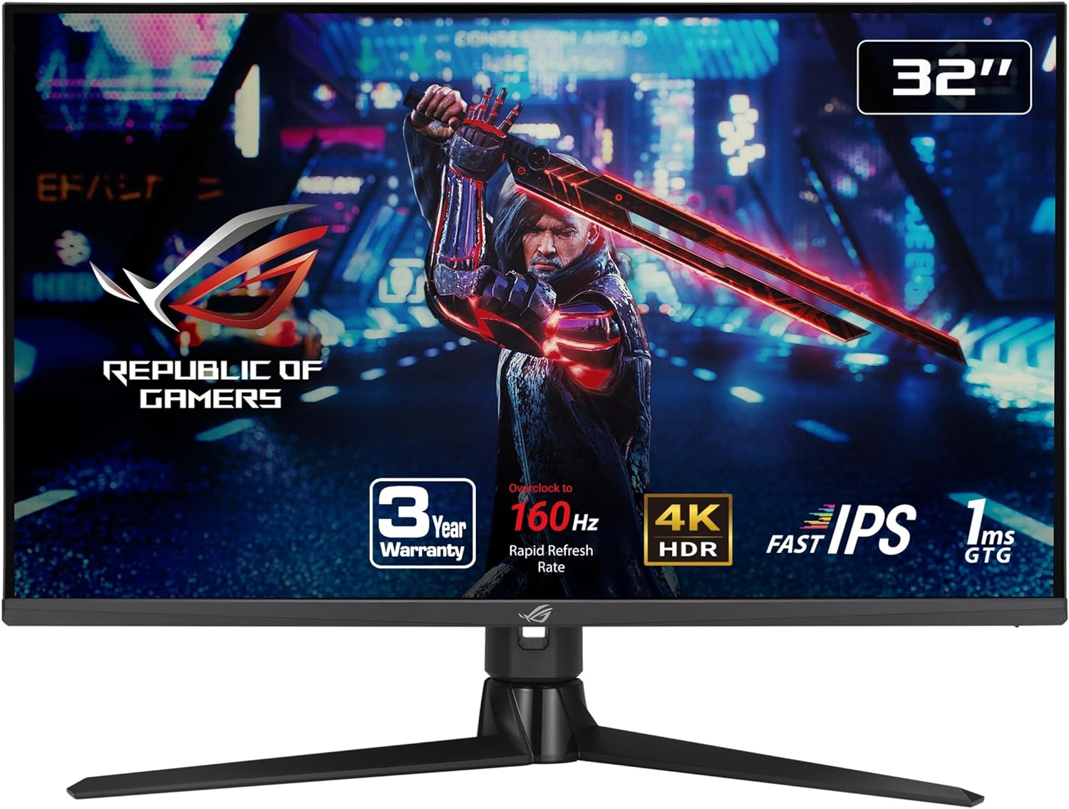 ASUS ROG Strix XG32UQ 32”, 4K ,HDMI 2.1 ,Fast IPS, 160 Hz, 1 ms  G-SYNC GAMING MONITOR