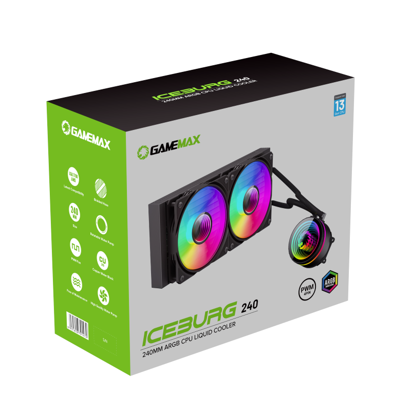 GAMEMAX IceBurg 240 Infinity ARGB Liquid Cooler