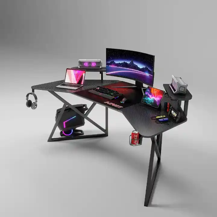 Modern Home PC Gamer Ergonomics Office Table Computer Gaming Desk ...