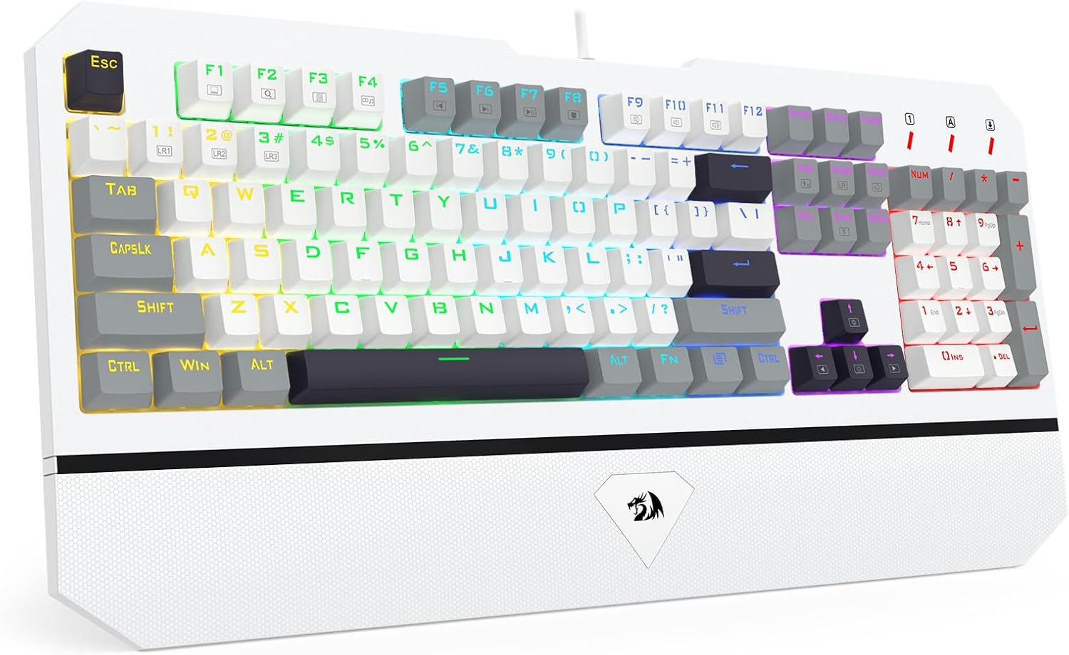 Redragon K558WGB-R Andromeda Wired Gaming Keyboard - White