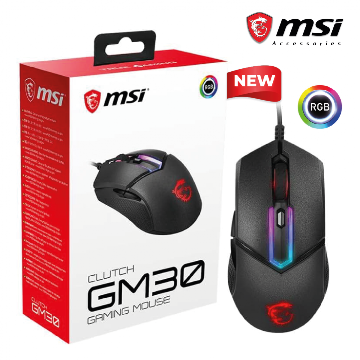 MSI Clutch GM30 6200 DPI Gaming Mouse MSI Clutch GM30 6200 DPI Gaming Mouse