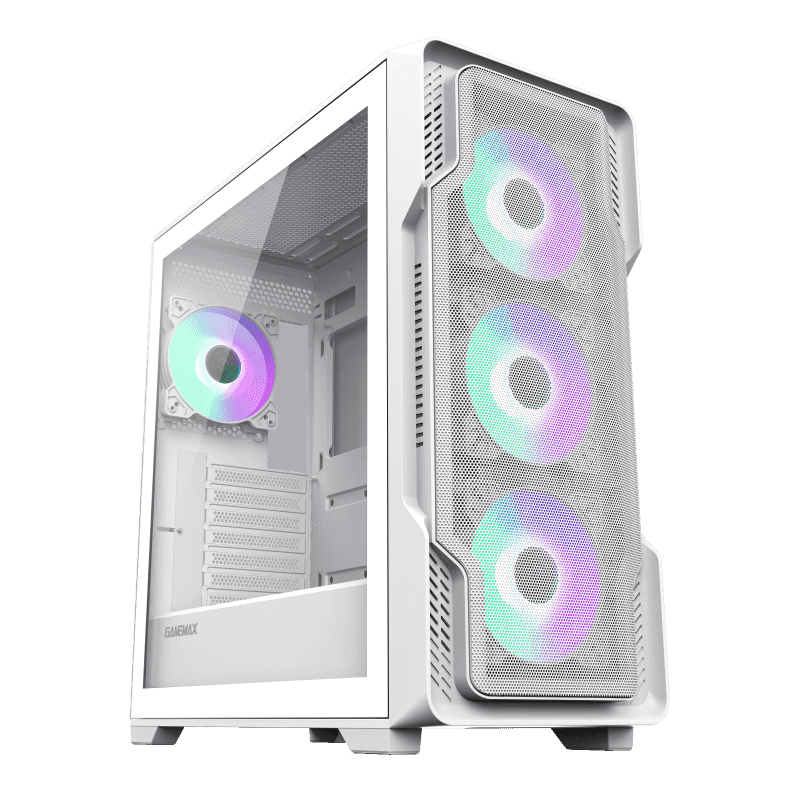 GameMax Siege White E-ATX Mid-Tower Gaming Case