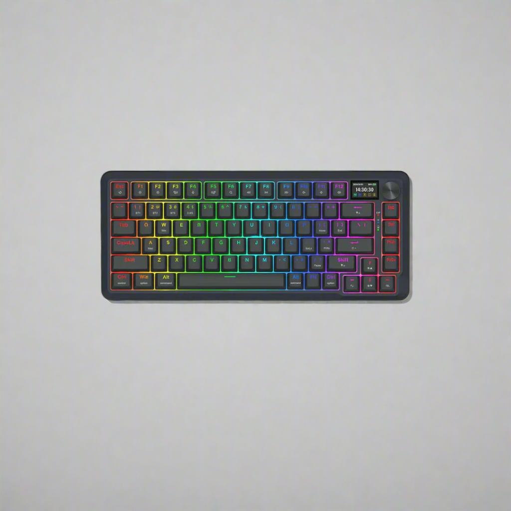 Redragon K708 Pro 75% Wireless/BT RGB Mechanical Keyboard with LCD Screen