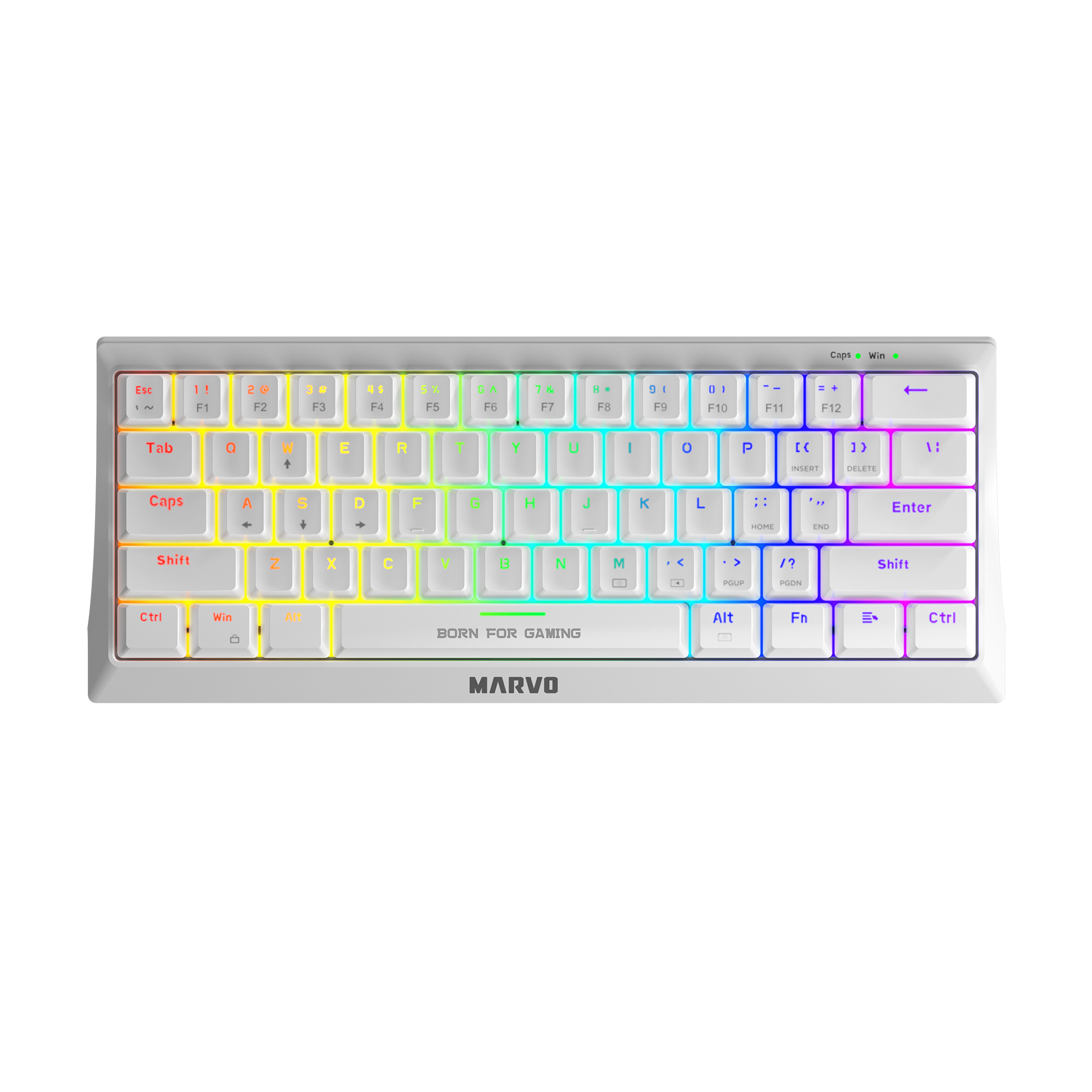 Marvo Saber 61 Wired Gaming Keyboard White