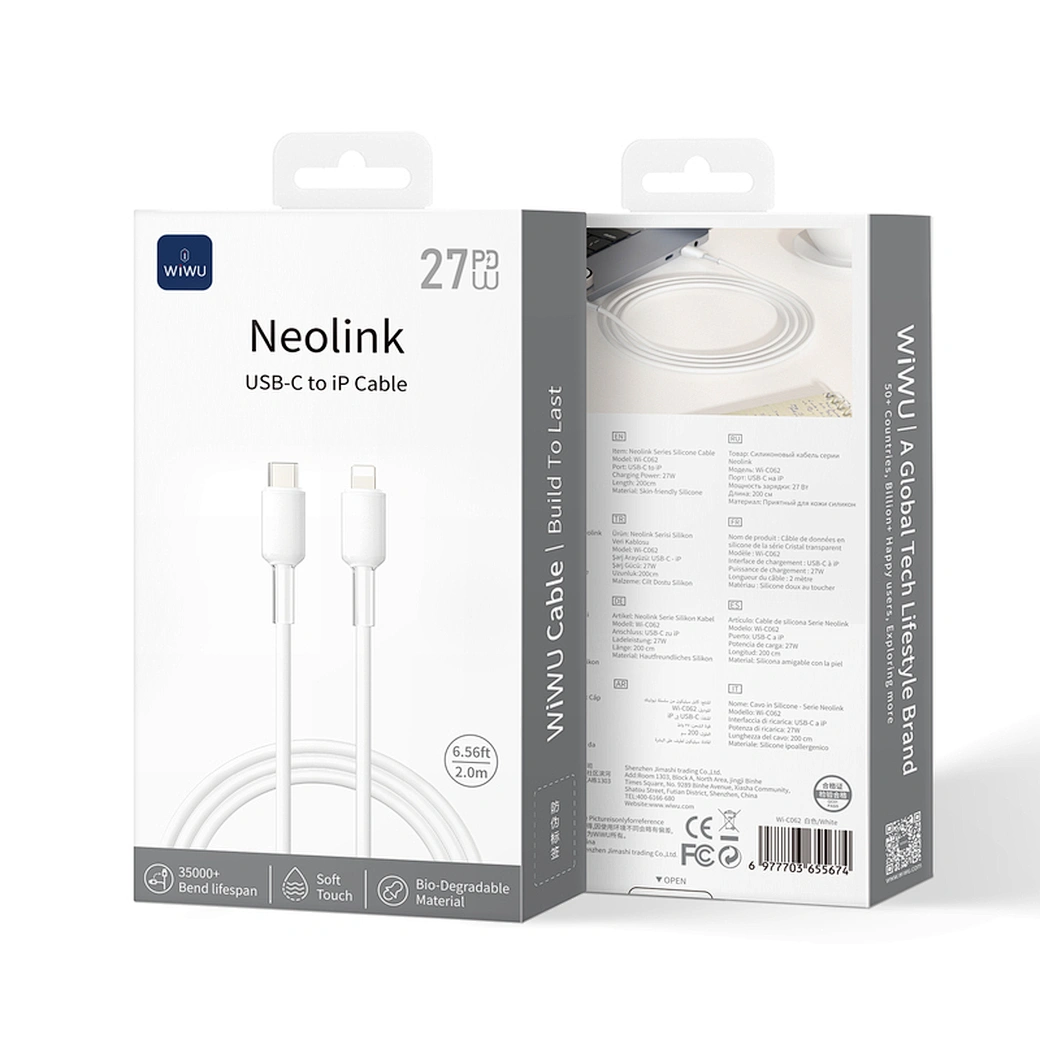 WIWU NEOLINK 27POWER TYPE C TO LIGHTINING 2.0 CABLE WIWU NEOLINK 27POWER TYPE C TO LIGHTINING 2.0 CABLE