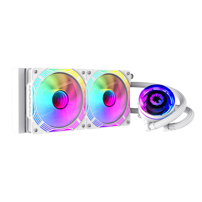 GameMax IceChill 240V White, Liquid CPU Cooler 240mm Addressable RGB