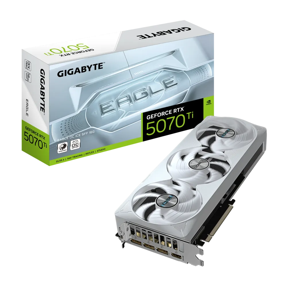 GIGABYTE GEFORCE RTX 5070TI 16GB EAGLE  ICE SFF OC GDDR7 GRAPHIC CARD