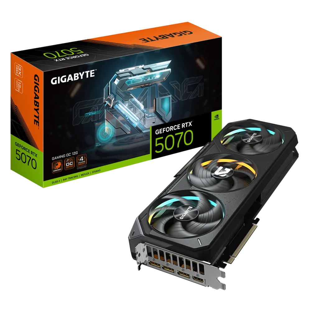 GIGABYTE GEFORCE RTX 5070 12GB GAMING OC GDDR7 GRAPHIC CARD